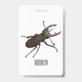 Badge Illustration du scarabée de stade (Arrière)