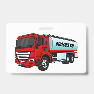 Badge Illustration du transport de carburant par camion-