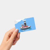 Badge Illustration d'un bateau à chalutier mignon (Manuel / portable)