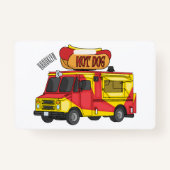 Badge Illustration d'un camion de nourriture pour chien  (Dos)
