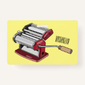 Badge Illustration d'un fabricant de pâtes alimentaires (Dos)