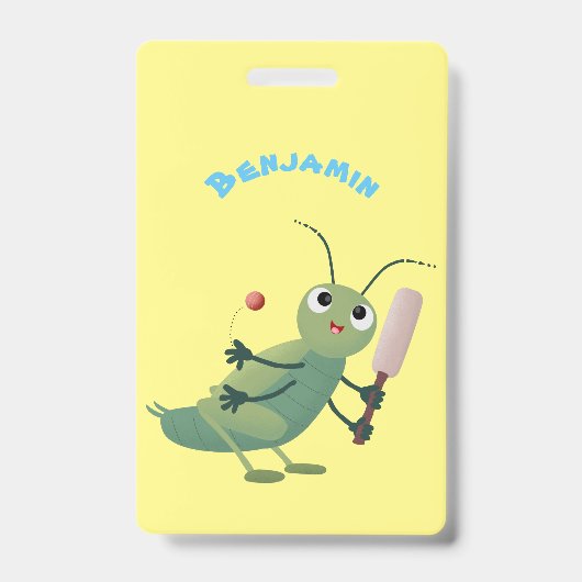 Badge Illustration d'un insecte du cricket vert mou (Avant)