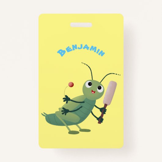 Badge Illustration d'un insecte du cricket vert mou (Devant)