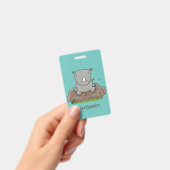 Badge Illustration d'un petit rhinocéros (Handheld)