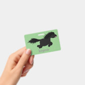 Badge Illustration d'un poney de Shetland mignon (À main)