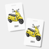 Badge Illustration d'une moto cyclable (Avant & arrière)