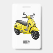 Badge Illustration d'une moto cyclable (Arrière)