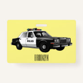 Badge Illustration d'une voiture de police (Dos)