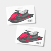 Badge Illustration Jet ski (Avant & arrière)