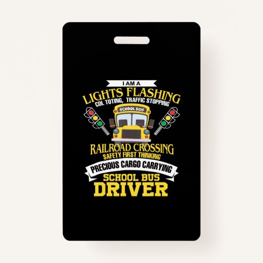 Badge im a school bus driver back to school cadeau (Devant)