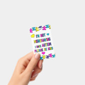 Badge Im Autistique Pas mal se comporter (Handheld)