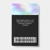 Badge Image Arrière - plan personnalisée Nom du logo d'e (Arrière)