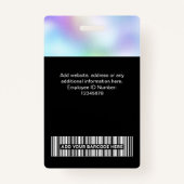 Badge Image Arrière - plan personnalisée Nom du logo d'e (Dos)