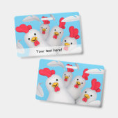 Badge Image de poule heureuse (Avant & arrière)