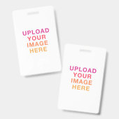 Badge Image de taille réelle vierge (Avant & arrière)