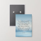Badge Image du verset biblique Jean 3:16 (Recto/Verso)