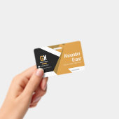 Badge Immobilier Luxe Agent immobilier Noir & Or (Manuel / portable)