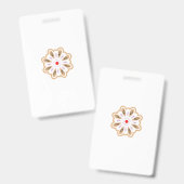 Badge Impression d'art de fleur de mandala | Décoration (Avant & arrière)