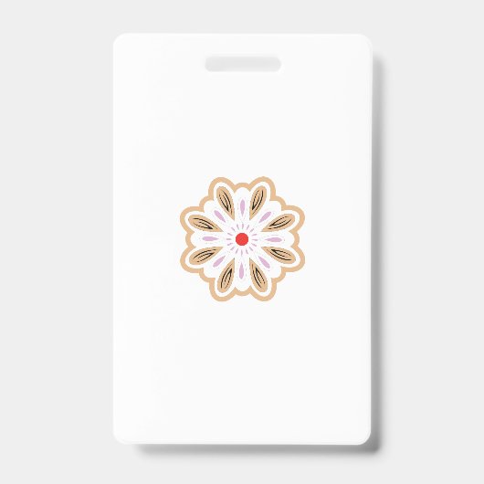 Badge Impression d'art de fleur de mandala | Décoration (Avant)