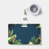 Badge Impression hawaïenne (Face avec clip rétractable)