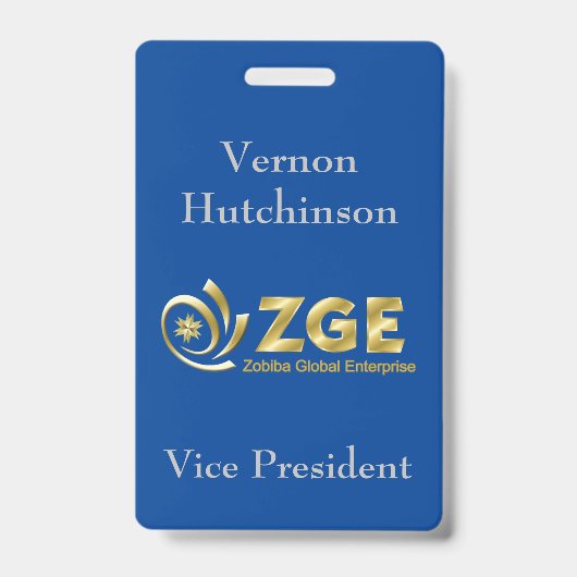 Badge Indicateur de nom personnalisé de l'employé (Avant)