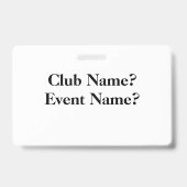 Badge Indicatif d'appel de nom d'insigne de (Dos)