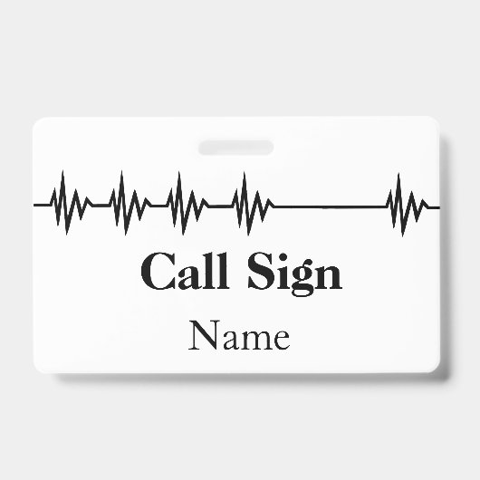 Badge Indicatif d'appel de nom d'insigne de (Face)