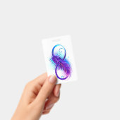 Badge Infini avec plume violette (Manuel / portable)