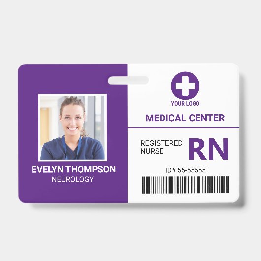 Badge Infirmière autorisée IN ID de l'employé médical de (Avant)
