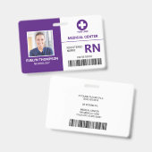 Badge Infirmière autorisée IN ID de l'employé médical de (Avant & arrière)