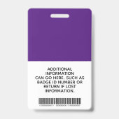 Badge Infirmière Autorisée Infirmière Diplômée IDE Photo (Arrière)