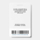 Badge Infirmière autorisée INFIRMIÈRE PRATICIENNE Nom Ph (Arrière)