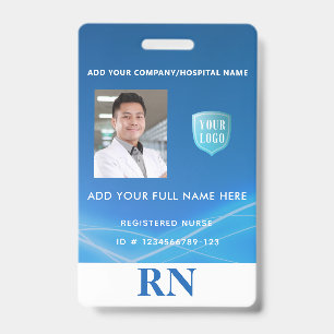 Badge Infirmière autorisée, Photo ID LPN avec logo