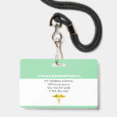 Badge Infirmière autorisée | Photo ID médical (Arrière avec lanière)