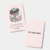 Badge Infirmière aux soins rose (Avant & arrière)