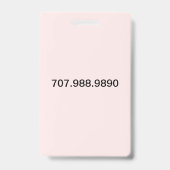 Badge Infirmière aux soins rose (Arrière)