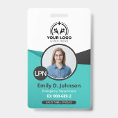 Badge Infirmière auxiliaire autorisée IAA Code-barres ph (Avant)