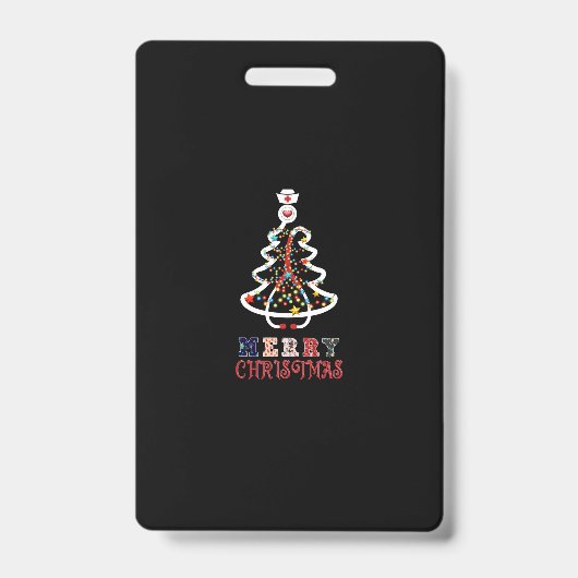 Badge Infirmière Cadeau | Joyeux Noël (Avant)