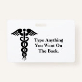 Badge Infirmière caricature et grande infirmière Infirmi (Dos)