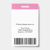 Badge Infirmière certifiée - Infirmière - Carte d'identi (Dos)