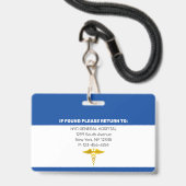 Badge Infirmière de la RN| ID photo de l'employé Médical (Arrière avec lanière)