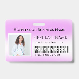 Badge Infirmière de photo de code-barres Médecin Santé R