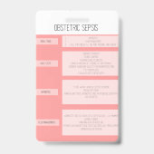 Badge Infirmière de référence sur la septicémie maternel (Dos)