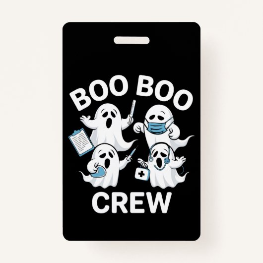 Badge Infirmière d'Halloween Cadeau Boo Boo Infirmière d (Devant)
