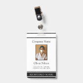 Badge Infirmière diplômée (Avant avec clip)