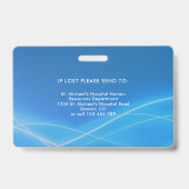 Badge Infirmière diplômée horizontale, LPN Photo d'ident (Arrière)