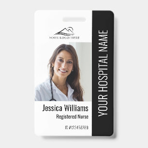 Badge Infirmière diplômée ID photo médicale travail