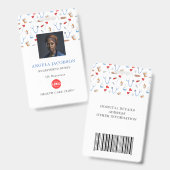 Badge Infirmière diplômée logo de soins de santé code-ba (Avant & arrière)
