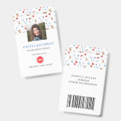 Badge Infirmière diplômée Logo de soins de santé Code-ba (Avant & arrière)