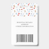 Badge Infirmière diplômée Logo de soins de santé Code-ba (Arrière)